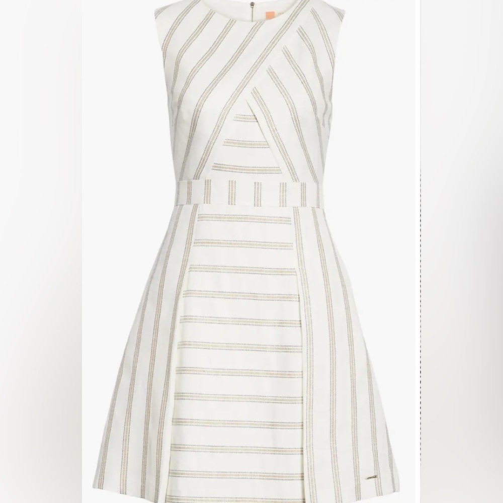 Ted Baker London Colour by Numbers Cross Front Skater Dress - Picture 7 of 13